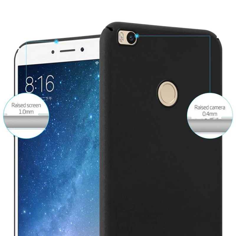 Cadorabo Hülle kompatibel mit Xiaomi Mi MAX 2 Hard Case Schutzhülle in Metall Optik gegen Kratzer und Stöße