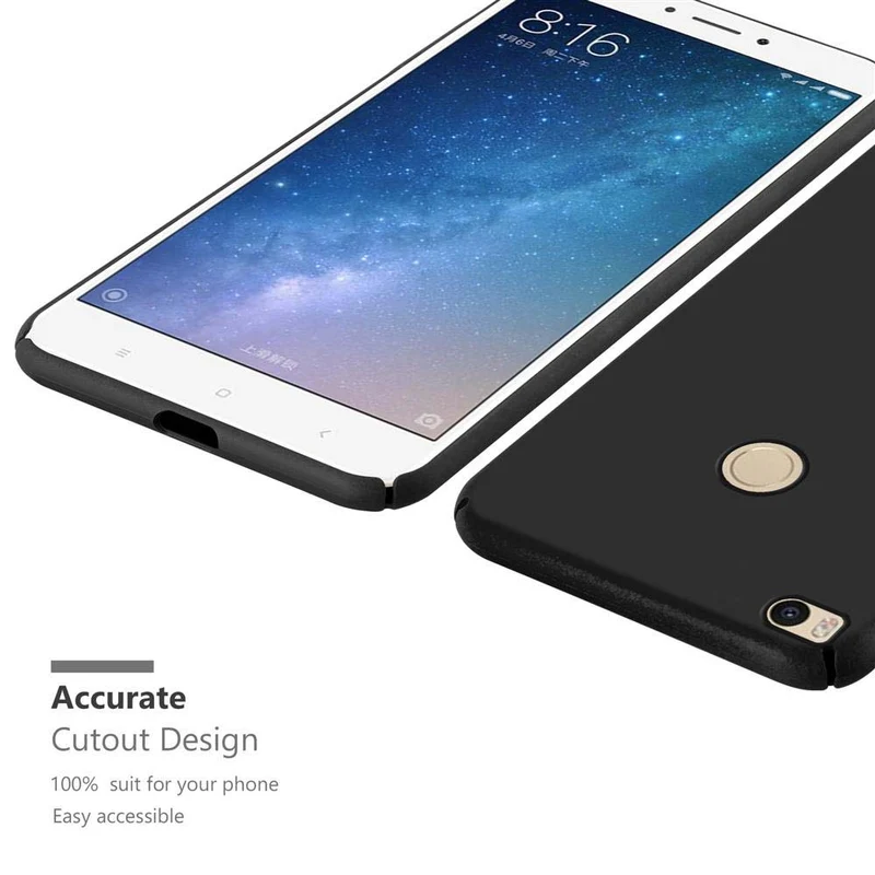 Cadorabo Hülle kompatibel mit Xiaomi Mi MAX 2 Hard Case Schutzhülle in Metall Optik gegen Kratzer und Stöße
