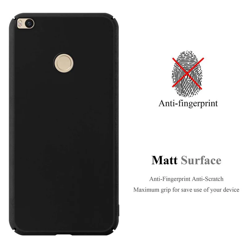 Cadorabo Hülle kompatibel mit Xiaomi Mi MAX 2 Hard Case Schutzhülle in Metall Optik gegen Kratzer und Stöße