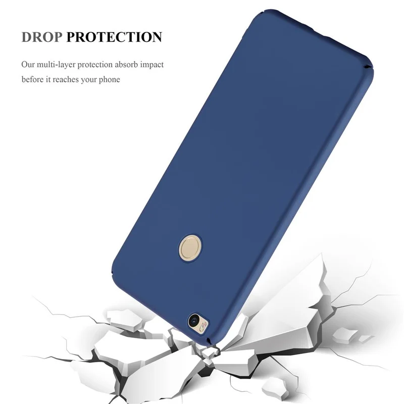 Cadorabo Hülle kompatibel mit Xiaomi Mi MAX 2 Hard Case Schutzhülle in Metall Optik gegen Kratzer und Stöße