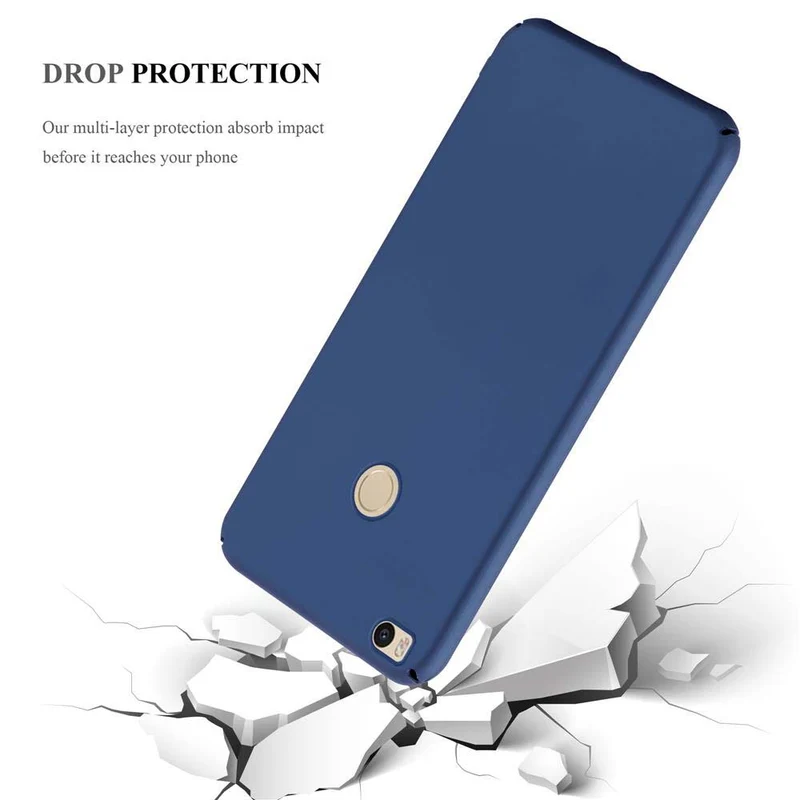 Cadorabo Hülle kompatibel mit Xiaomi Mi MAX 2 Hard Case Schutzhülle in Metall Optik gegen Kratzer und Stöße