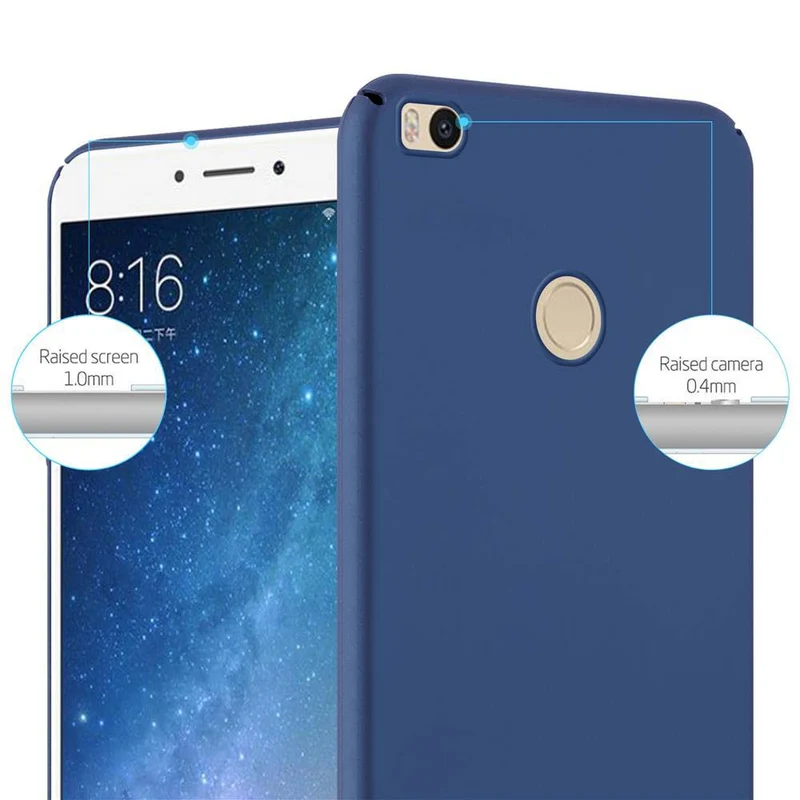 Cadorabo Hülle kompatibel mit Xiaomi Mi MAX 2 Hard Case Schutzhülle in Metall Optik gegen Kratzer und Stöße
