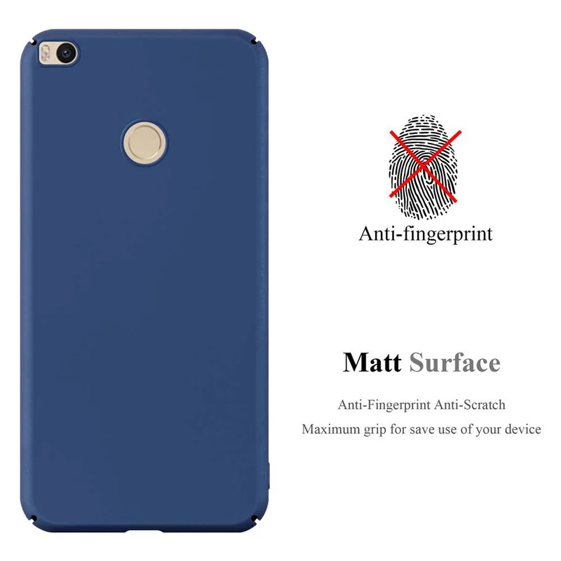 Cadorabo Hülle kompatibel mit Xiaomi Mi MAX 2 Hard Case Schutzhülle in Metall Optik gegen Kratzer und Stöße