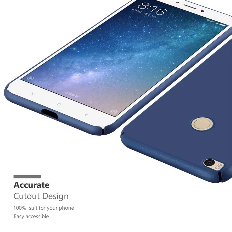 Cadorabo Hülle kompatibel mit Xiaomi Mi MAX 2 Hard Case Schutzhülle in Metall Optik gegen Kratzer und Stöße