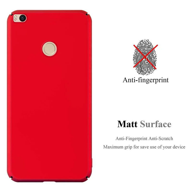Cadorabo Hülle kompatibel mit Xiaomi Mi MAX 2 Hard Case Schutzhülle in Metall Optik gegen Kratzer und Stöße
