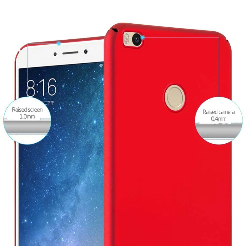 Cadorabo Hülle kompatibel mit Xiaomi Mi MAX 2 Hard Case Schutzhülle in Metall Optik gegen Kratzer und Stöße