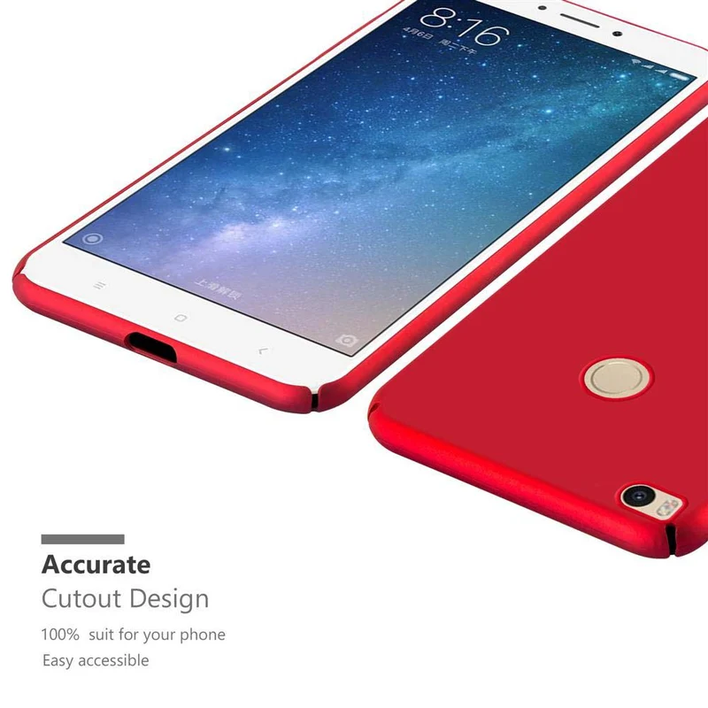 Cadorabo Hülle kompatibel mit Xiaomi Mi MAX 2 Hard Case Schutzhülle in Metall Optik gegen Kratzer und Stöße