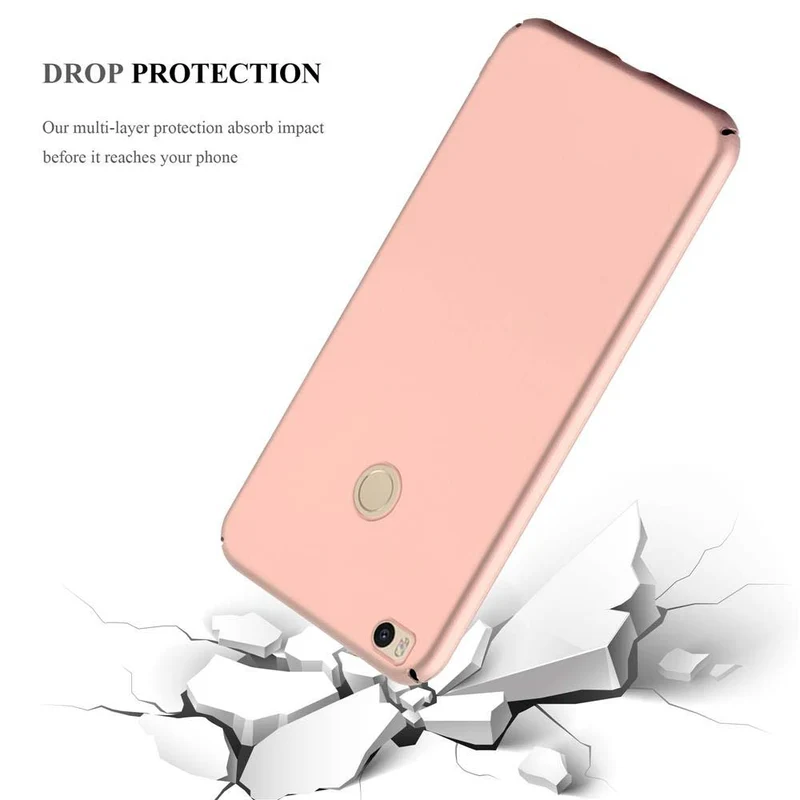 Cadorabo Hülle kompatibel mit Xiaomi Mi MAX 2 Hard Case Schutzhülle in Metall Optik gegen Kratzer und Stöße