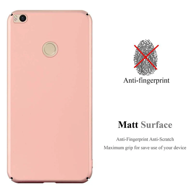Cadorabo Hülle kompatibel mit Xiaomi Mi MAX 2 Hard Case Schutzhülle in Metall Optik gegen Kratzer und Stöße