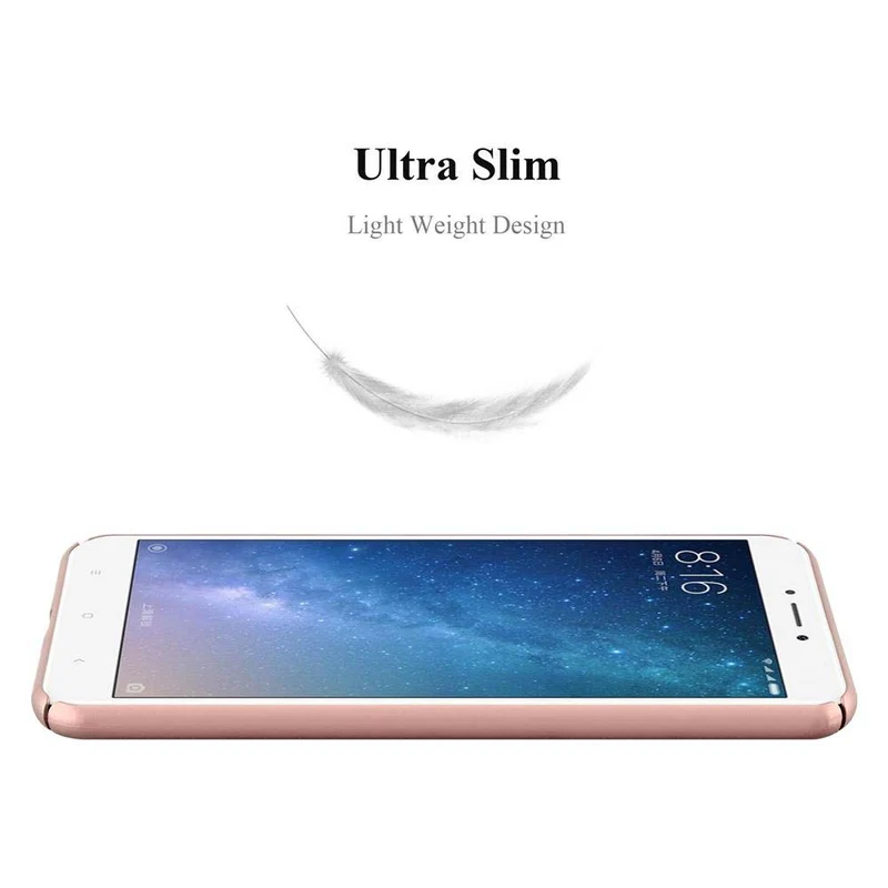 Cadorabo Hülle kompatibel mit Xiaomi Mi MAX 2 Hard Case Schutzhülle in Metall Optik gegen Kratzer und Stöße
