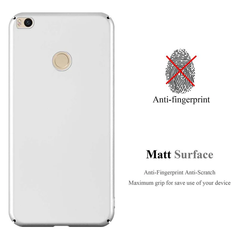 Cadorabo Hülle kompatibel mit Xiaomi Mi MAX 2 Hard Case Schutzhülle in Metall Optik gegen Kratzer und Stöße