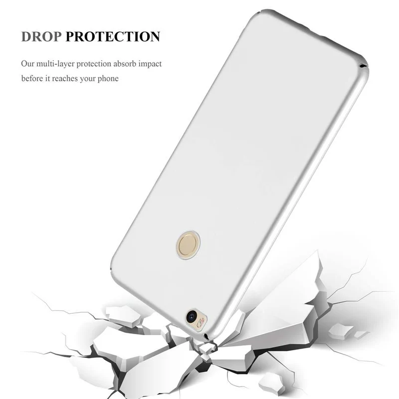 Cadorabo Hülle kompatibel mit Xiaomi Mi MAX 2 Hard Case Schutzhülle in Metall Optik gegen Kratzer und Stöße