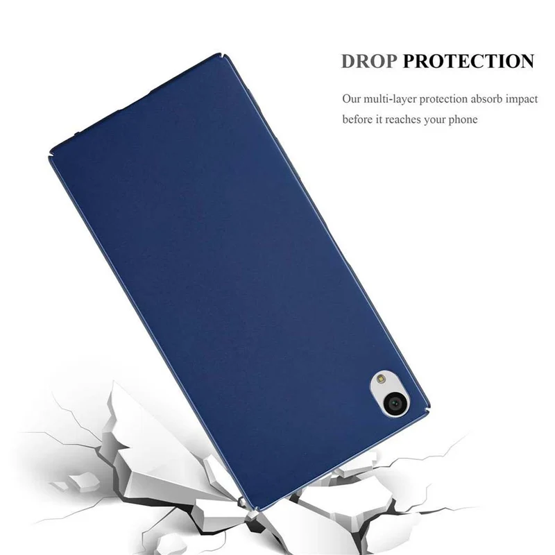 Cadorabo Hülle kompatibel mit Sony Xperia Z5 PREMIUM Hard Case Schutzhülle in Metall Optik gegen Kratzer und Stöße