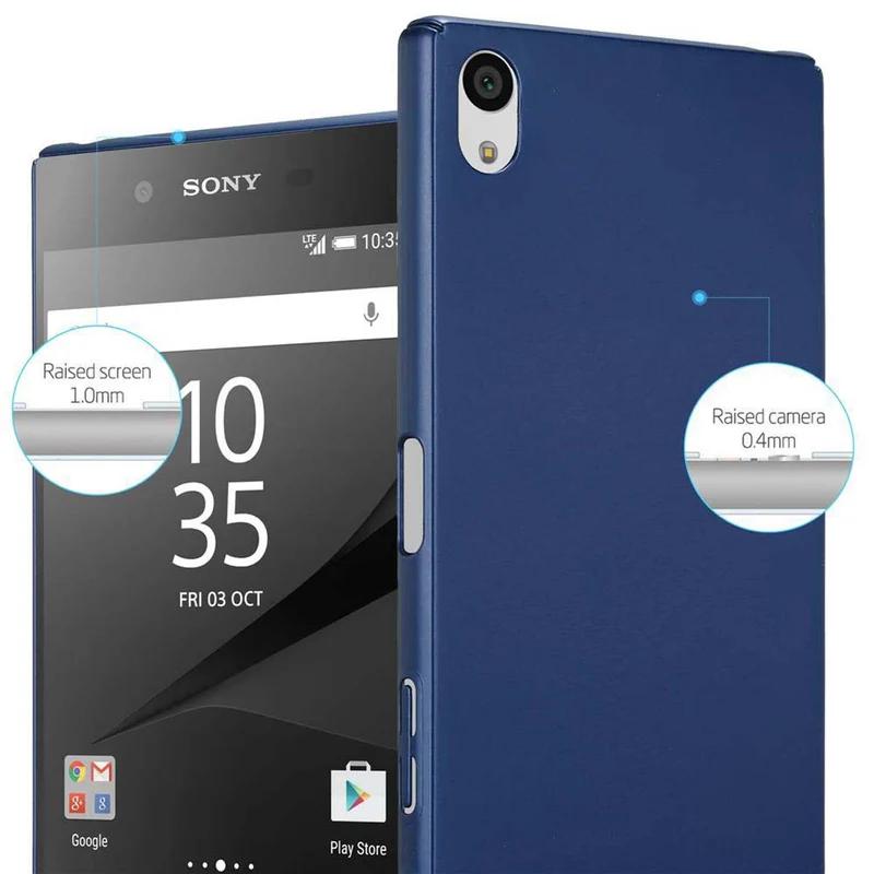 Cadorabo Hülle kompatibel mit Sony Xperia Z5 PREMIUM Hard Case Schutzhülle in Metall Optik gegen Kratzer und Stöße