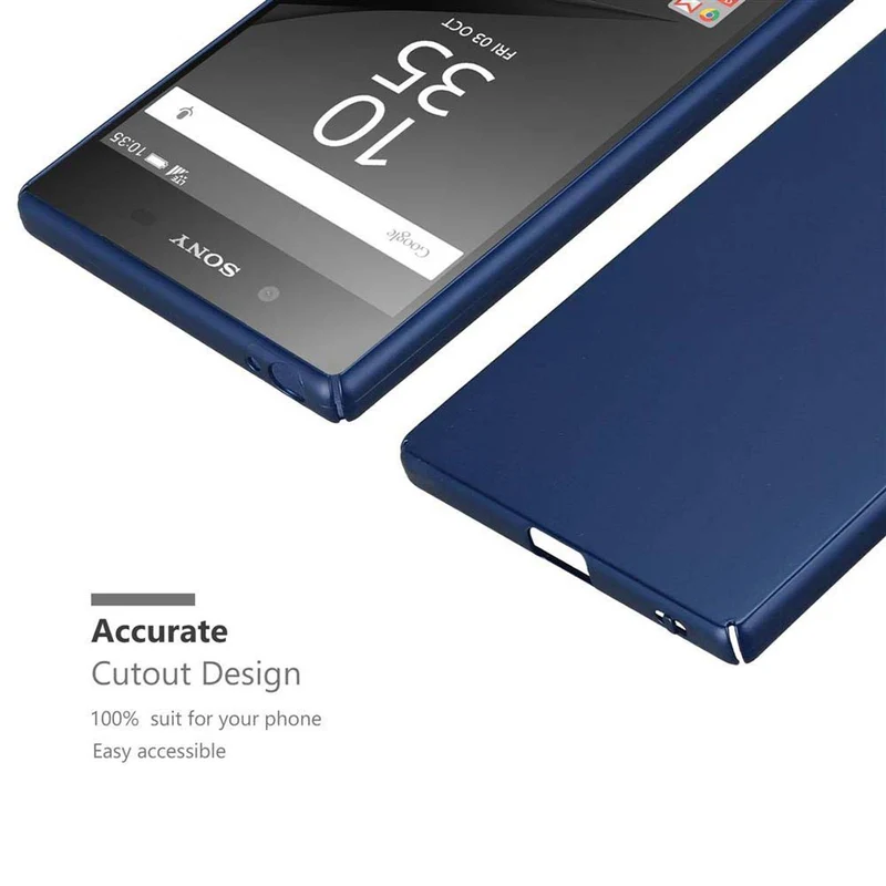 Cadorabo Hülle kompatibel mit Sony Xperia Z5 PREMIUM Hard Case Schutzhülle in Metall Optik gegen Kratzer und Stöße