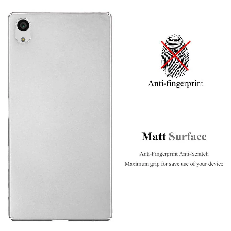Cadorabo Hülle kompatibel mit Sony Xperia Z5 PREMIUM Hard Case Schutzhülle in Metall Optik gegen Kratzer und Stöße