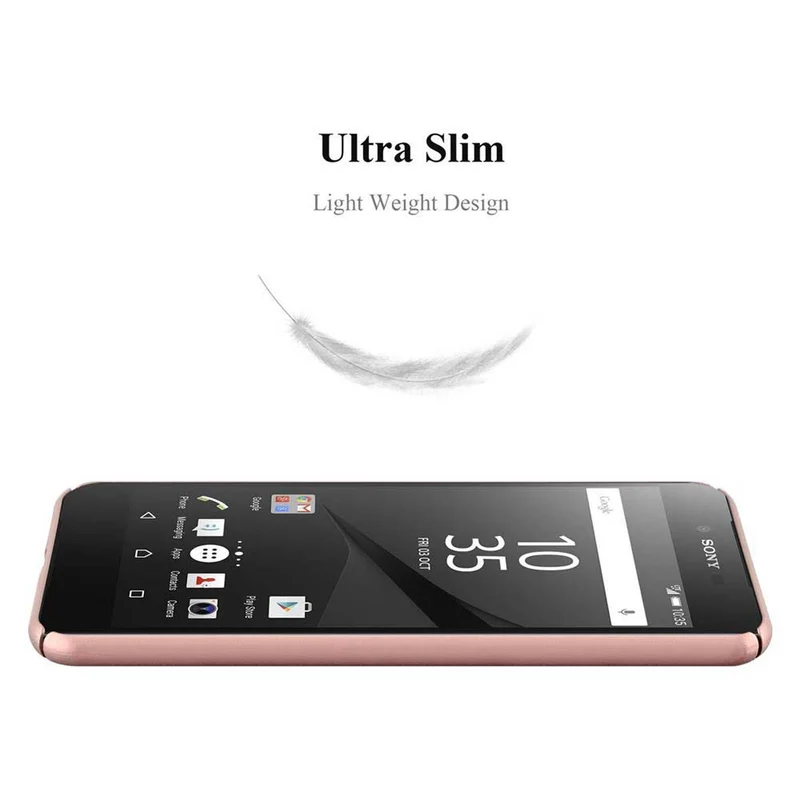 Cadorabo Hülle kompatibel mit Sony Xperia Z5 PREMIUM Hard Case Schutzhülle in Metall Optik gegen Kratzer und Stöße