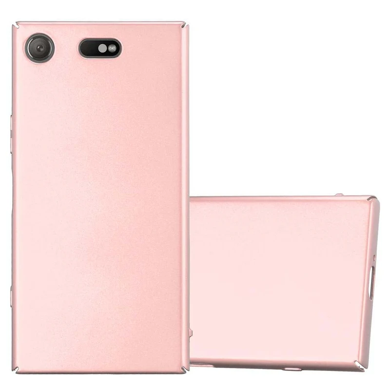 Cadorabo Hülle kompatibel mit Sony Xperia XZ1 COMPACT Hard Case Schutzhülle in Metall Optik gegen Kratzer und Stöße