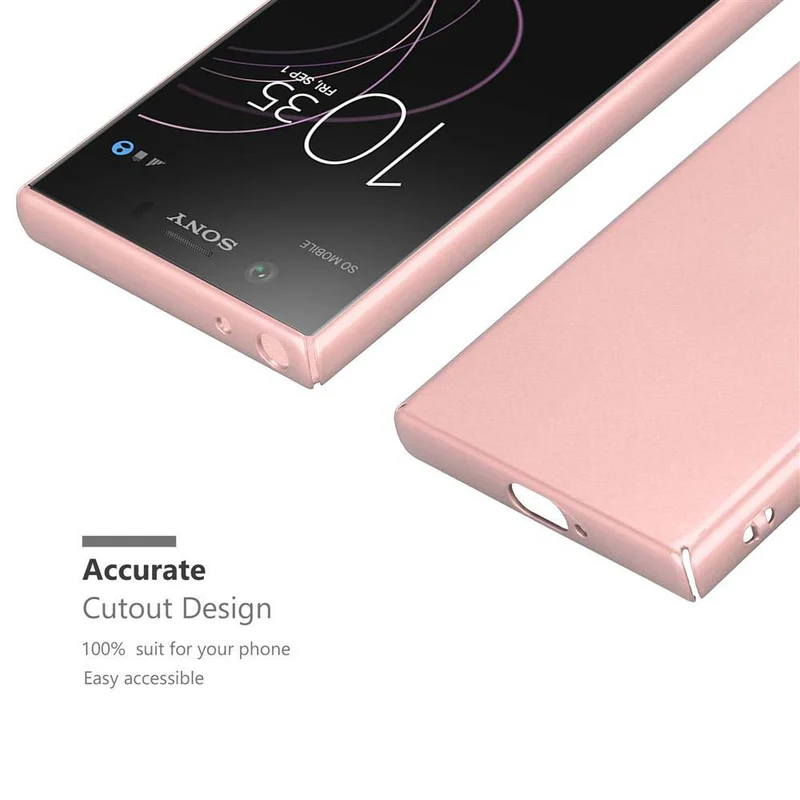 Cadorabo Hülle kompatibel mit Sony Xperia XZ1 COMPACT Hard Case Schutzhülle in Metall Optik gegen Kratzer und Stöße