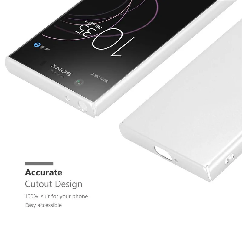 Cadorabo Hülle kompatibel mit Sony Xperia XZ1 COMPACT Hard Case Schutzhülle in Metall Optik gegen Kratzer und Stöße