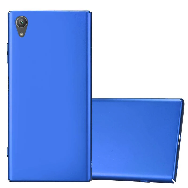 Cadorabo Hülle kompatibel mit Sony Xperia XA1 PLUS Hard Case Schutzhülle in Metall Optik gegen Kratzer und Stöße
