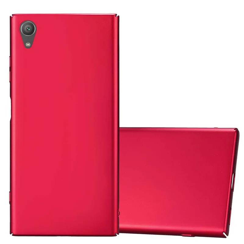Cadorabo Hülle kompatibel mit Sony Xperia XA1 PLUS Hard Case Schutzhülle in Metall Optik gegen Kratzer und Stöße