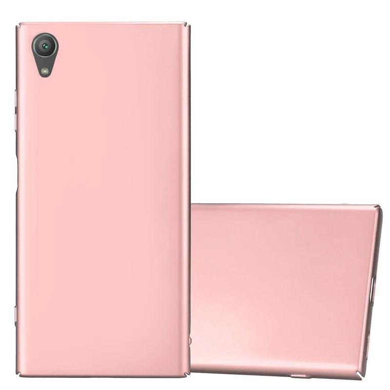Cadorabo Hülle kompatibel mit Sony Xperia XA1 PLUS Hard Case Schutzhülle in Metall Optik gegen Kratzer und Stöße