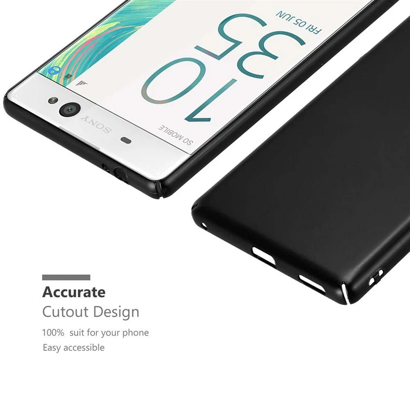Cadorabo Hülle kompatibel mit Sony Xperia XA ULTRA Hard Case Schutzhülle in Metall Optik gegen Kratzer und Stöße