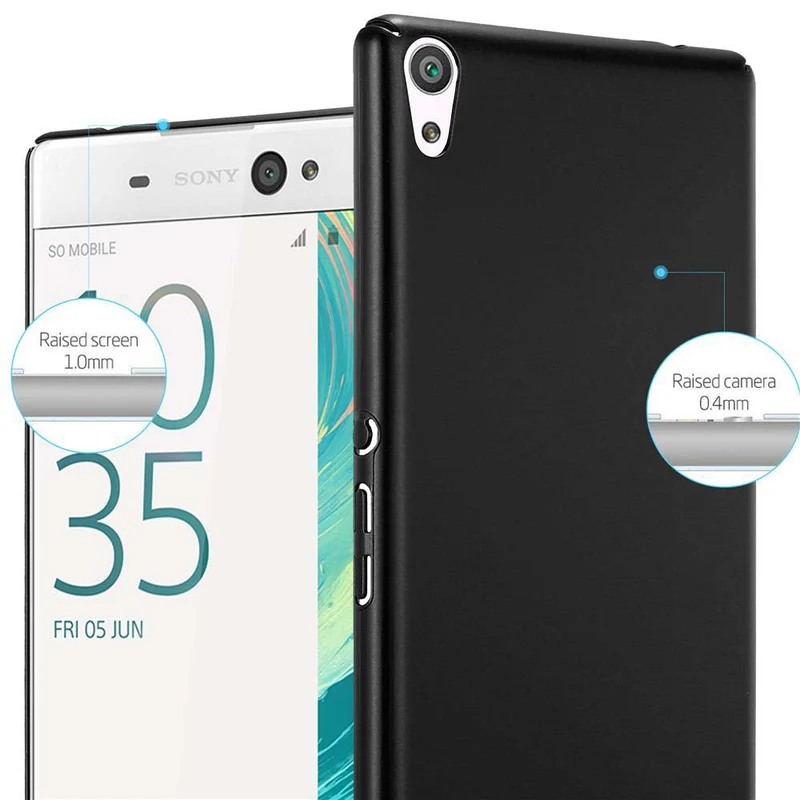 Cadorabo Hülle kompatibel mit Sony Xperia XA ULTRA Hard Case Schutzhülle in Metall Optik gegen Kratzer und Stöße