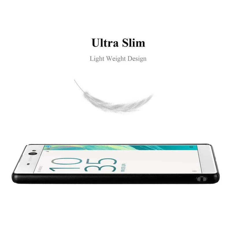Cadorabo Hülle kompatibel mit Sony Xperia XA ULTRA Hard Case Schutzhülle in Metall Optik gegen Kratzer und Stöße