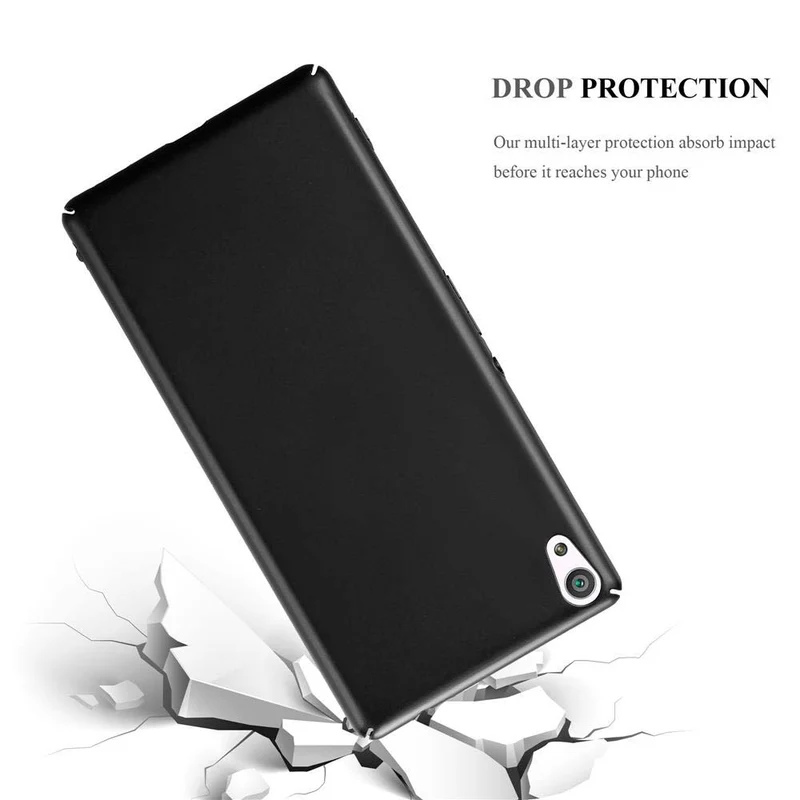 Cadorabo Hülle kompatibel mit Sony Xperia XA ULTRA Hard Case Schutzhülle in Metall Optik gegen Kratzer und Stöße