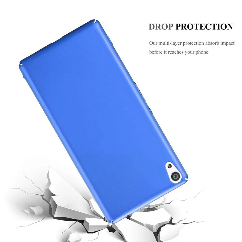 Cadorabo Hülle kompatibel mit Sony Xperia XA ULTRA Hard Case Schutzhülle in Metall Optik gegen Kratzer und Stöße
