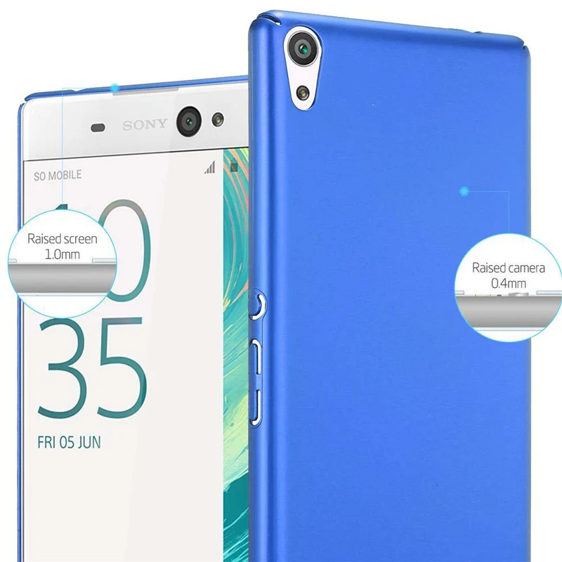 Cadorabo Hülle kompatibel mit Sony Xperia XA ULTRA Hard Case Schutzhülle in Metall Optik gegen Kratzer und Stöße