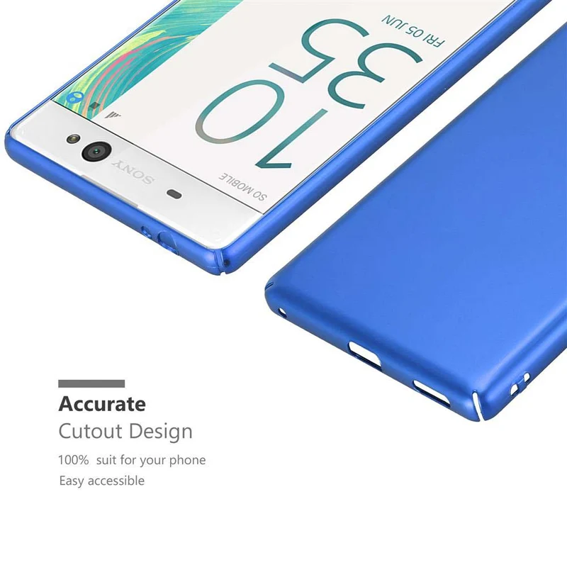Cadorabo Hülle kompatibel mit Sony Xperia XA ULTRA Hard Case Schutzhülle in Metall Optik gegen Kratzer und Stöße