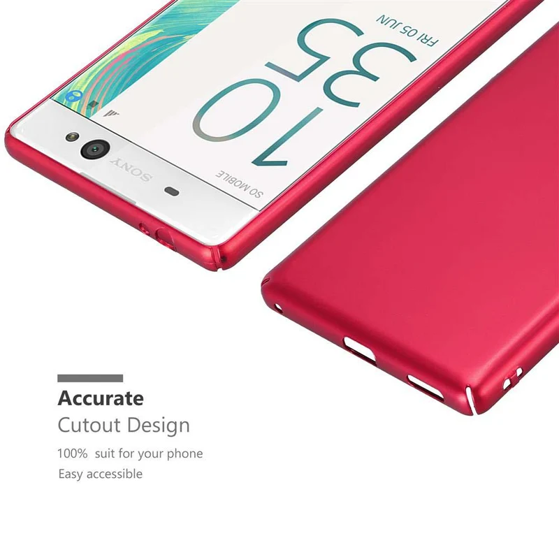 Cadorabo Hülle kompatibel mit Sony Xperia XA ULTRA Hard Case Schutzhülle in Metall Optik gegen Kratzer und Stöße