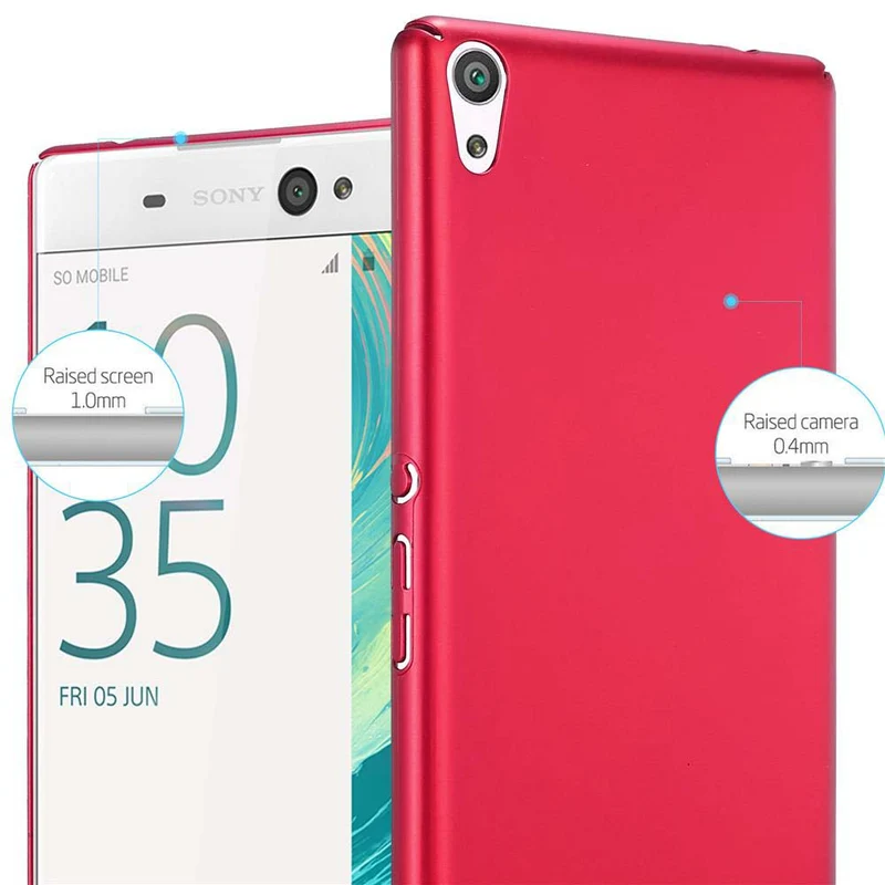 Cadorabo Hülle kompatibel mit Sony Xperia XA ULTRA Hard Case Schutzhülle in Metall Optik gegen Kratzer und Stöße