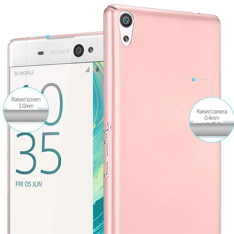 Cadorabo Hülle kompatibel mit Sony Xperia XA ULTRA Hard Case Schutzhülle in Metall Optik gegen Kratzer und Stöße