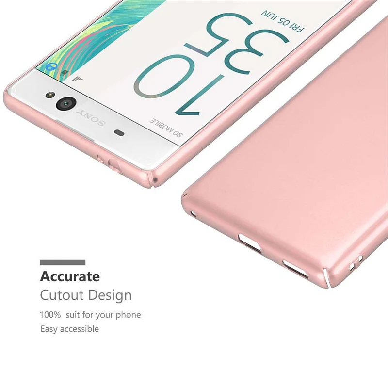 Cadorabo Hülle kompatibel mit Sony Xperia XA ULTRA Hard Case Schutzhülle in Metall Optik gegen Kratzer und Stöße