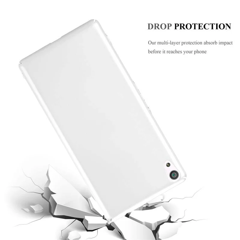 Cadorabo Hülle kompatibel mit Sony Xperia XA ULTRA Hard Case Schutzhülle in Metall Optik gegen Kratzer und Stöße