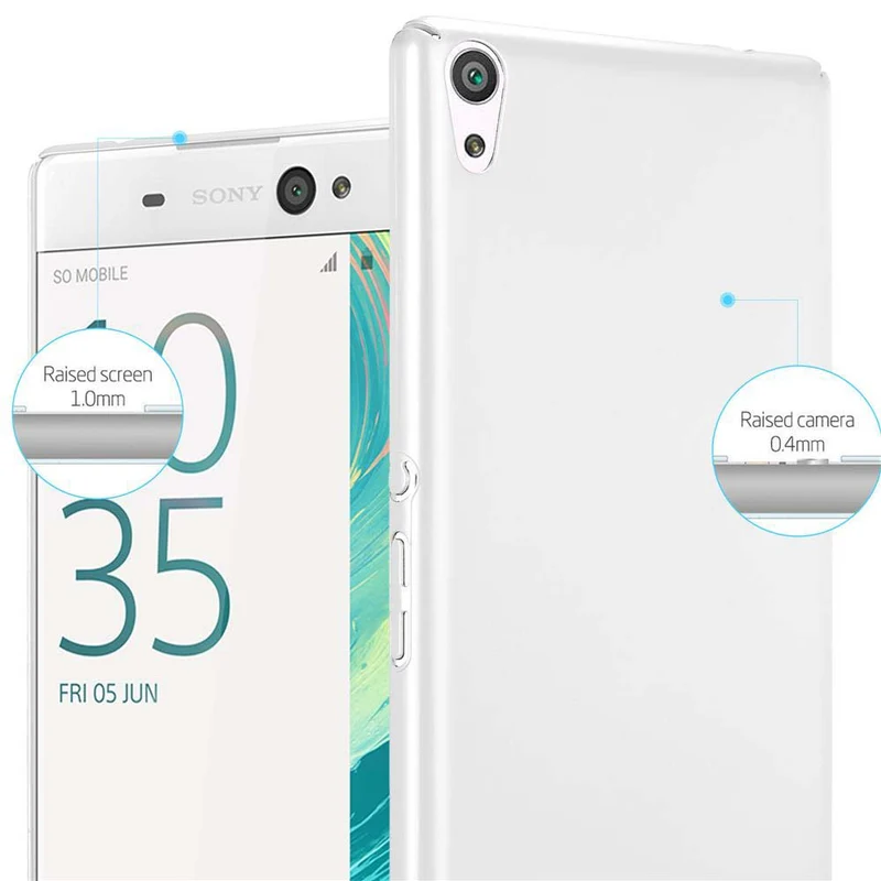 Cadorabo Hülle kompatibel mit Sony Xperia XA ULTRA Hard Case Schutzhülle in Metall Optik gegen Kratzer und Stöße