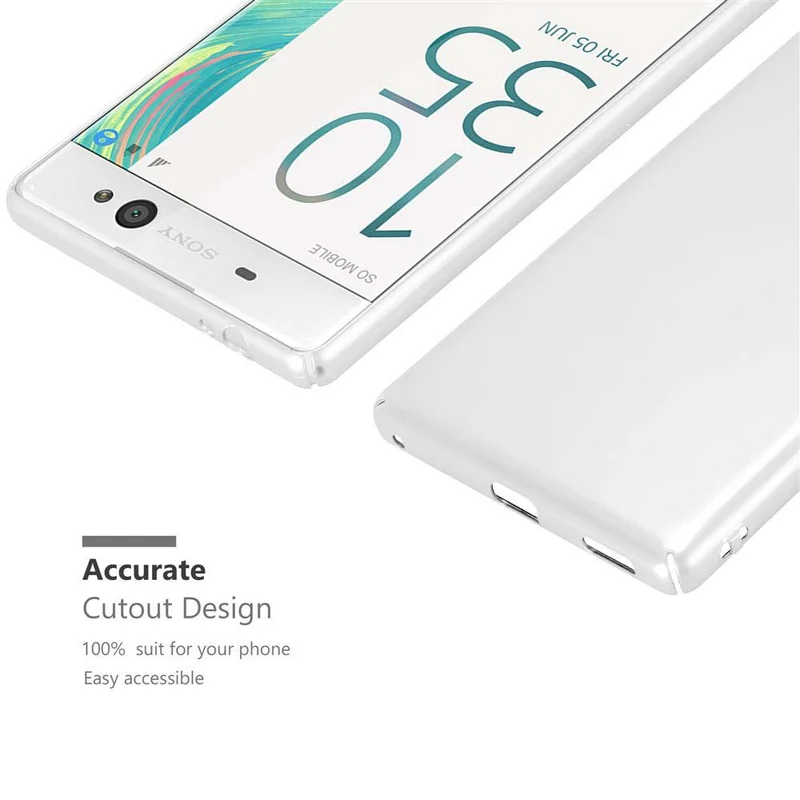 Cadorabo Hülle kompatibel mit Sony Xperia XA ULTRA Hard Case Schutzhülle in Metall Optik gegen Kratzer und Stöße