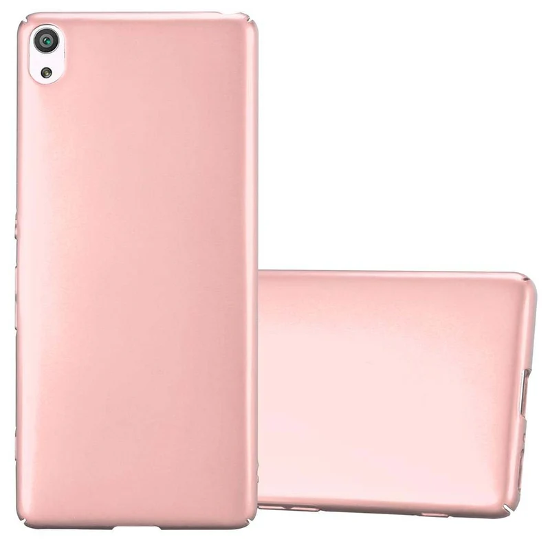 Cadorabo Hülle kompatibel mit Sony Xperia XA Hard Case Schutzhülle in Metall Optik gegen Kratzer und Stöße