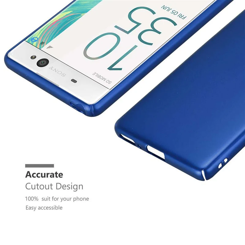 Cadorabo Hülle kompatibel mit Sony Xperia XA Hard Case Schutzhülle in Metall Optik gegen Kratzer und Stöße