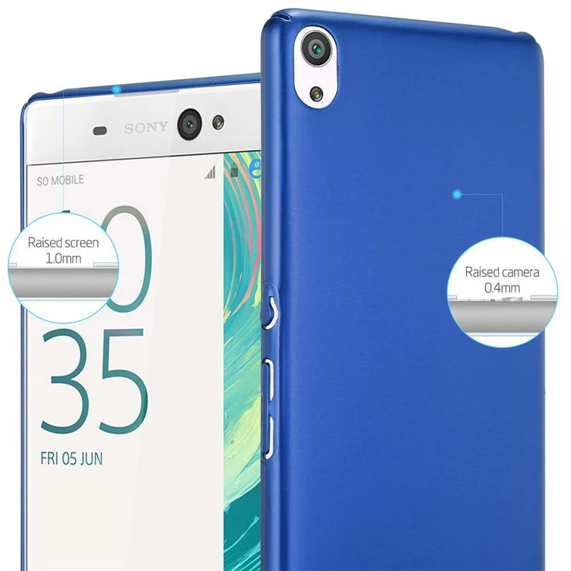 Cadorabo Hülle kompatibel mit Sony Xperia XA Hard Case Schutzhülle in Metall Optik gegen Kratzer und Stöße