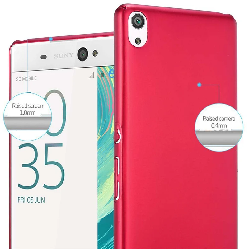 Cadorabo Hülle kompatibel mit Sony Xperia XA Hard Case Schutzhülle in Metall Optik gegen Kratzer und Stöße