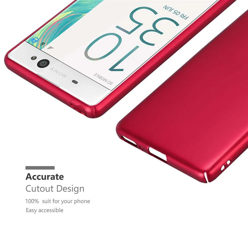Cadorabo Hülle kompatibel mit Sony Xperia XA Hard Case Schutzhülle in Metall Optik gegen Kratzer und Stöße