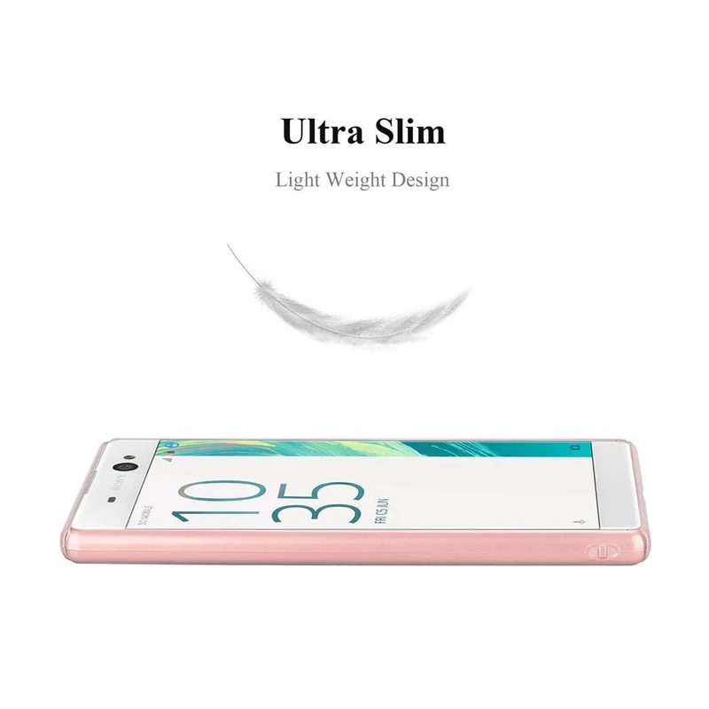 Cadorabo Hülle kompatibel mit Sony Xperia XA Hard Case Schutzhülle in Metall Optik gegen Kratzer und Stöße