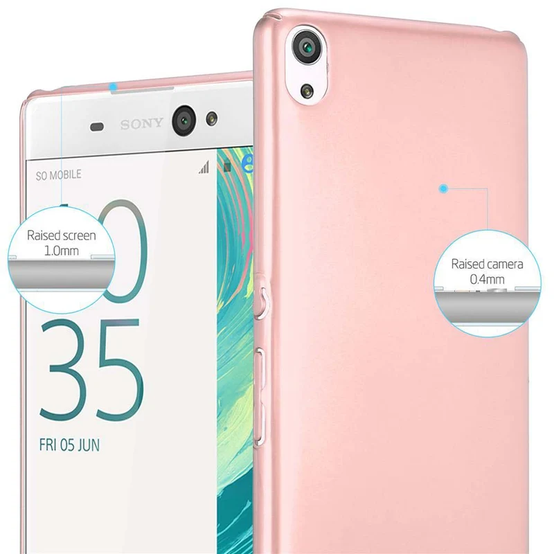 Cadorabo Hülle kompatibel mit Sony Xperia XA Hard Case Schutzhülle in Metall Optik gegen Kratzer und Stöße