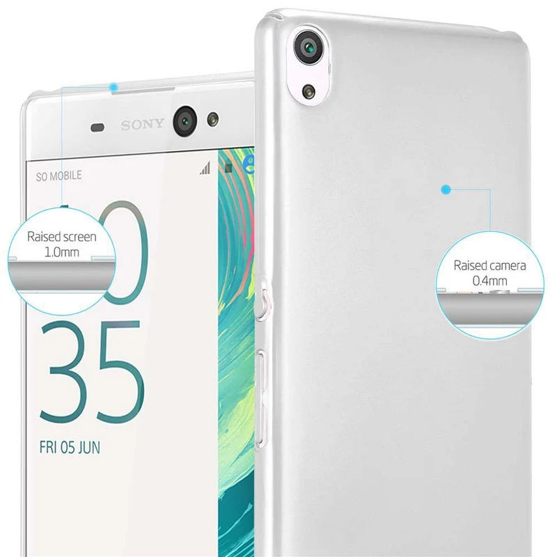 Cadorabo Hülle kompatibel mit Sony Xperia XA Hard Case Schutzhülle in Metall Optik gegen Kratzer und Stöße