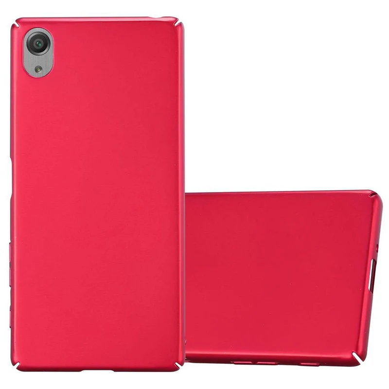 Cadorabo Hülle kompatibel mit Sony Xperia X Hard Case Schutzhülle in Metall Optik gegen Kratzer und Stöße